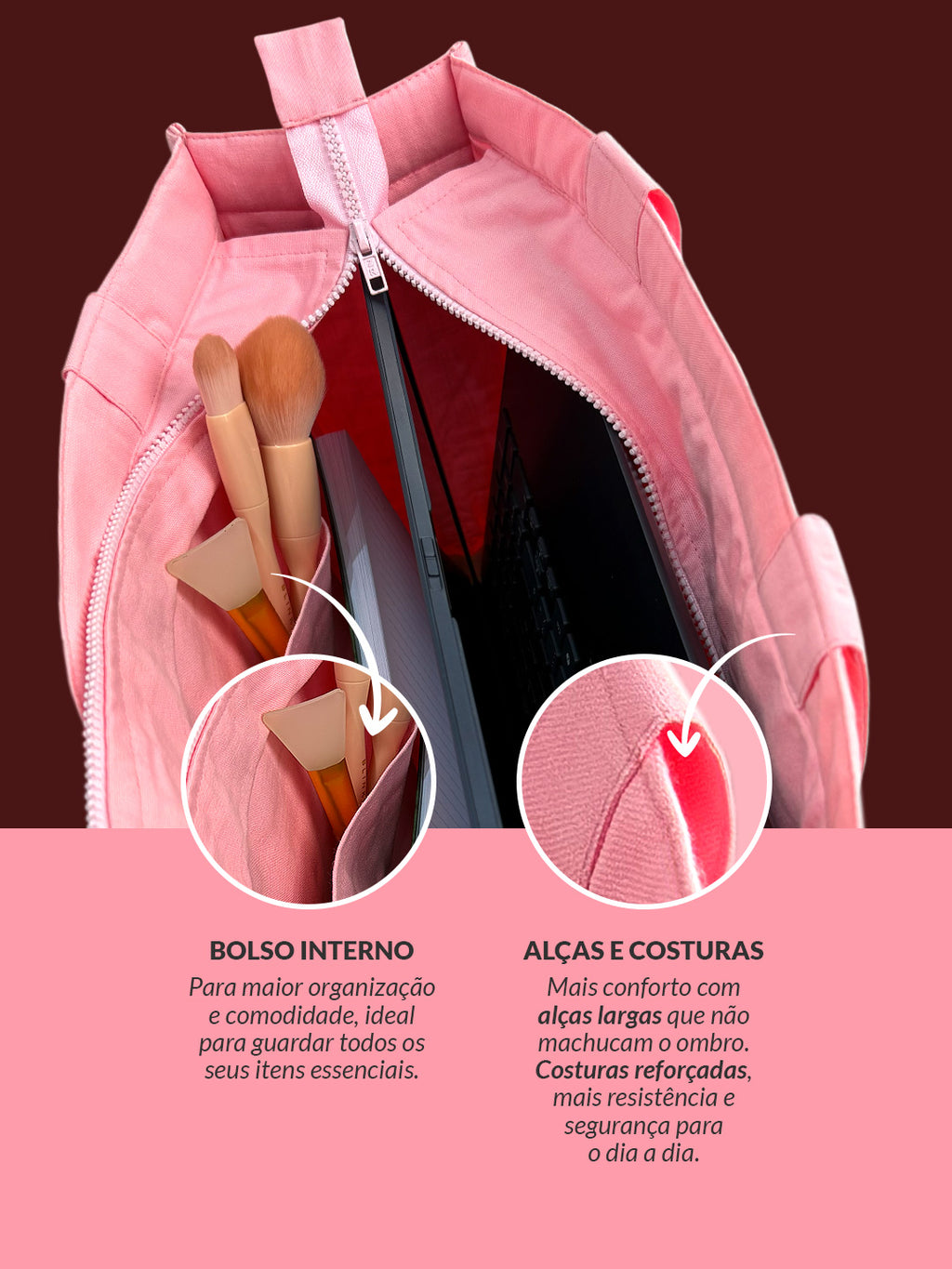 Bolsa de Cânhamo - Tote Bag - Blush