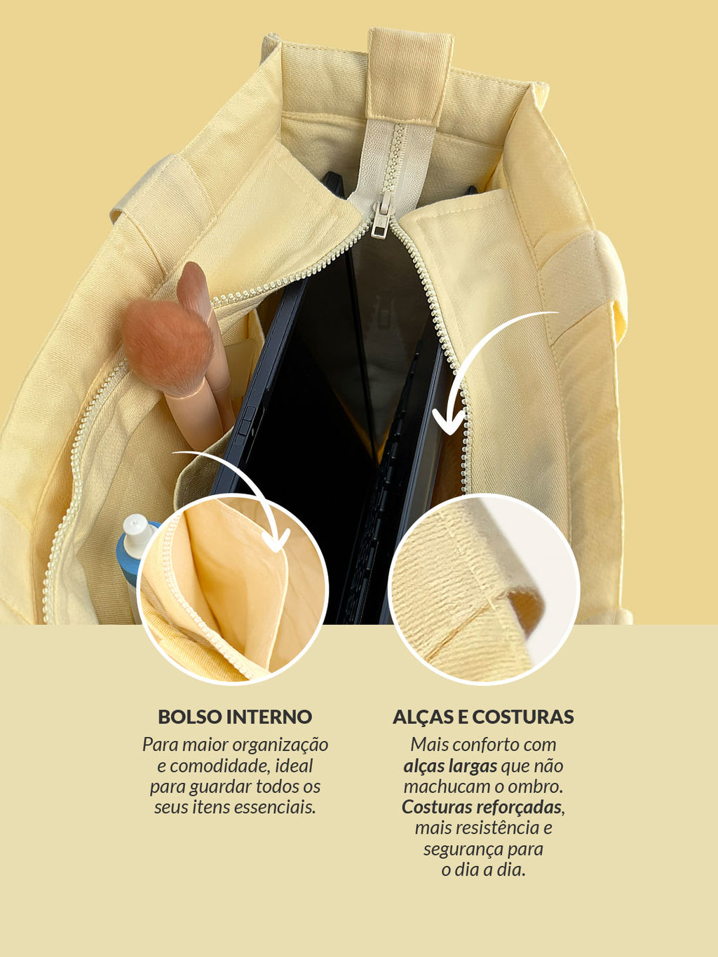 Bolsa de Cânhamo - Tote Bag - Oat