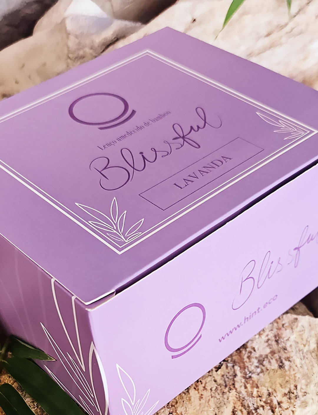 Blissful – Lenços Umedecidos de Bambu com Óleos Essenciais – Lavanda | 50 Unidades