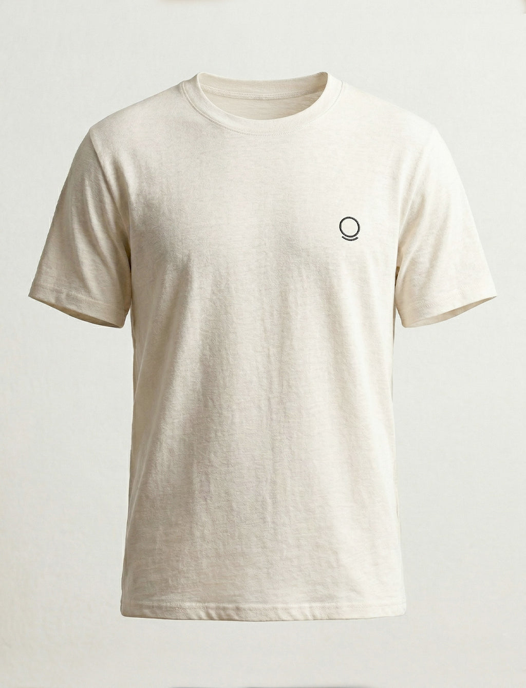 Camiseta Masculina de Cânhamo - Écru