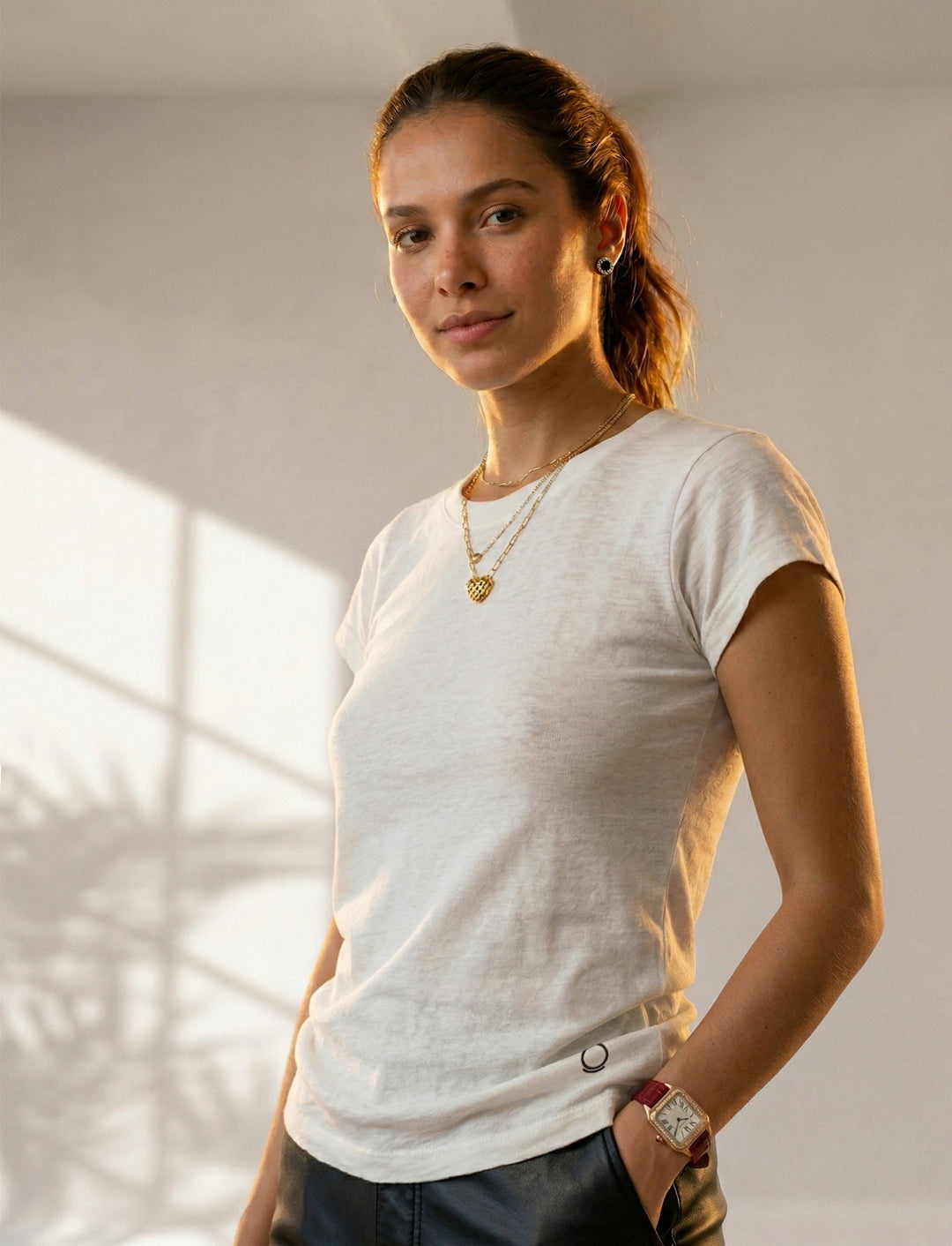 Camiseta Feminina de Cânhamo - Écru