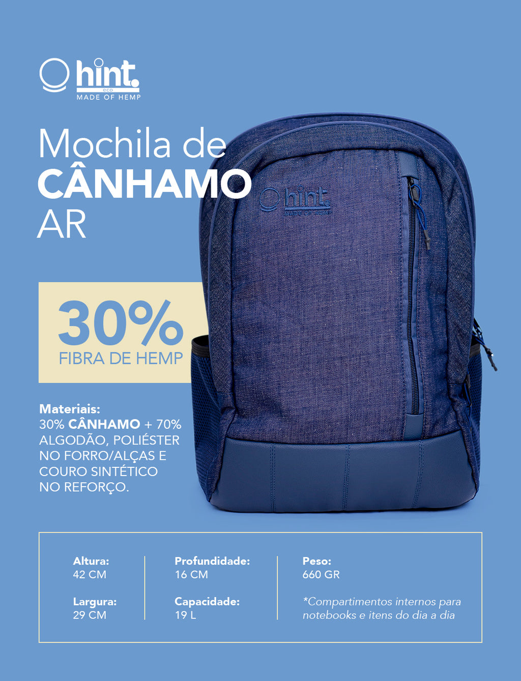 Mochila de Cânhamo AR