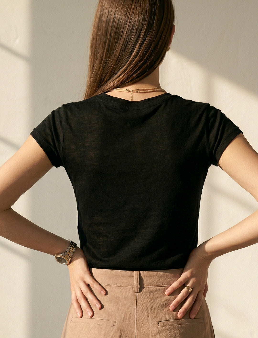 Camiseta Feminina de Cânhamo - Noir