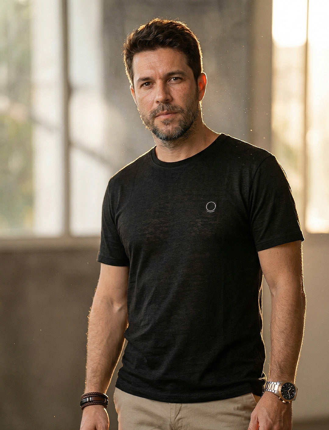 Camiseta Masculina de Cânhamo - Noir
