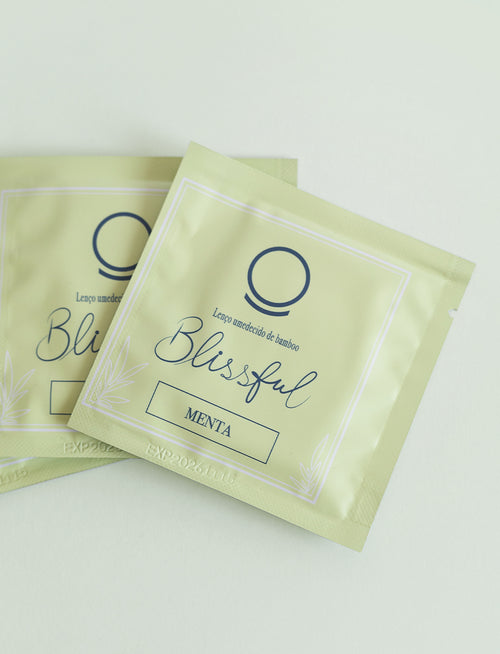 Blissful – Lenços Umedecidos de Bambu com Óleos Essenciais – Menta | 50 Unidades