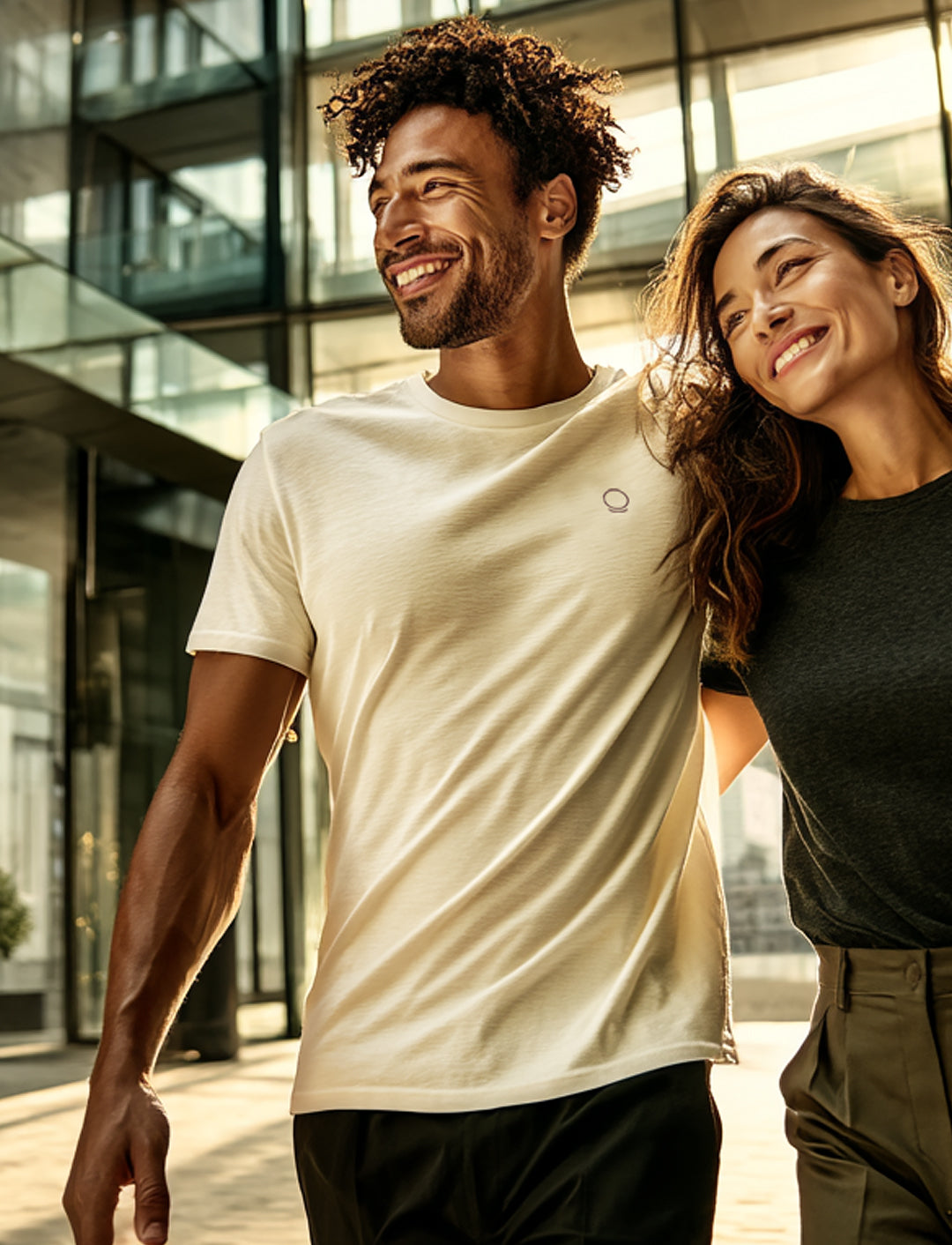 Camiseta Masculina de Cânhamo - Écru