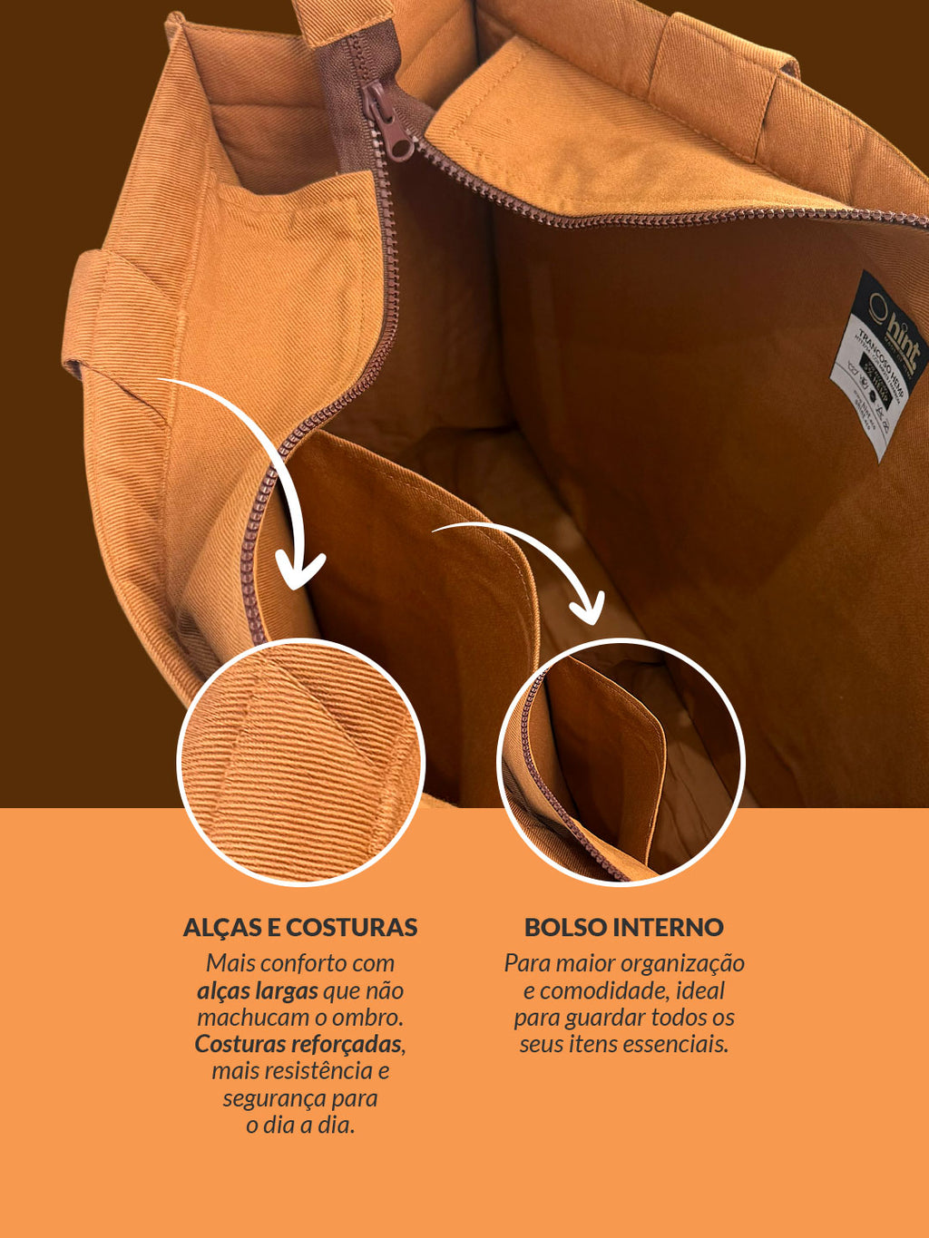 Bolsa de Cânhamo - Tote Bag - Clay
