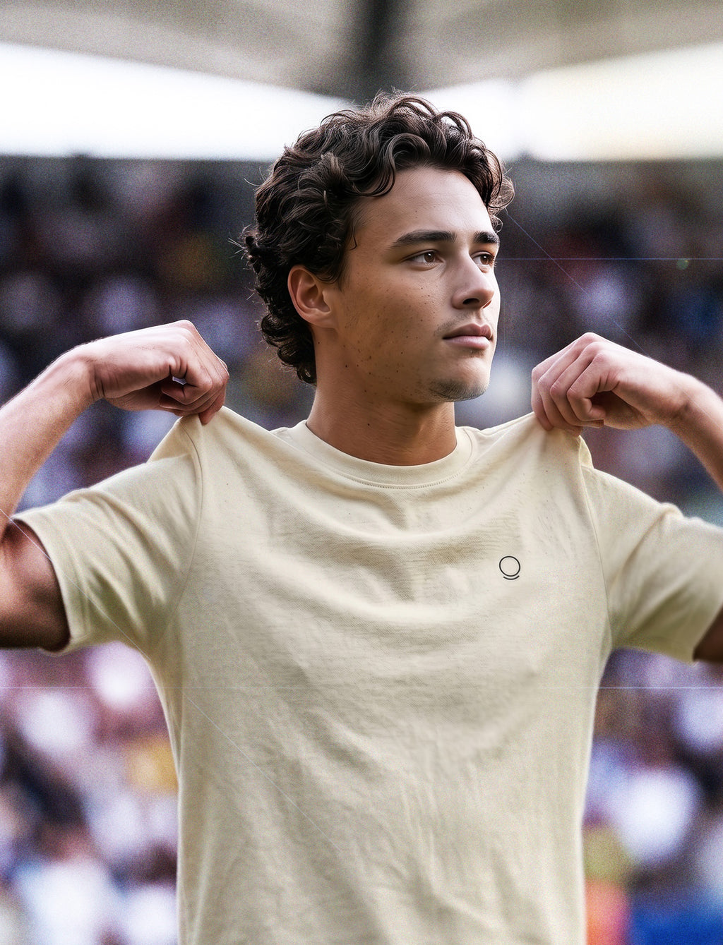 Camiseta Masculina de Cânhamo - Écru - Edição Brasil 2026
