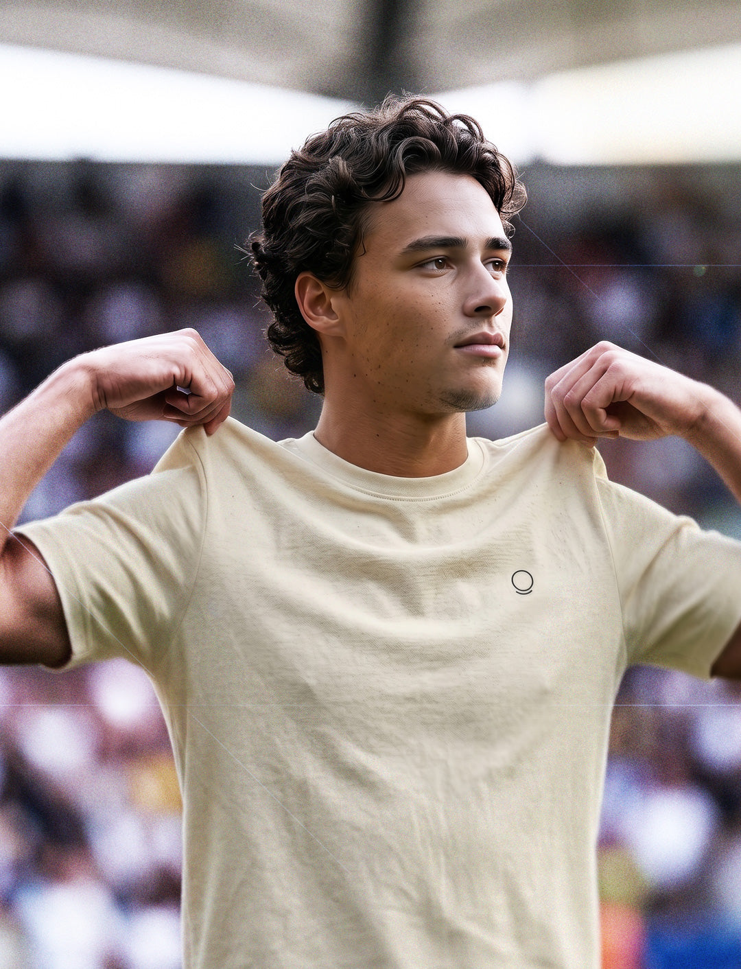 Camiseta Masculina de Cânhamo - Écru - Edição Brasil 2026