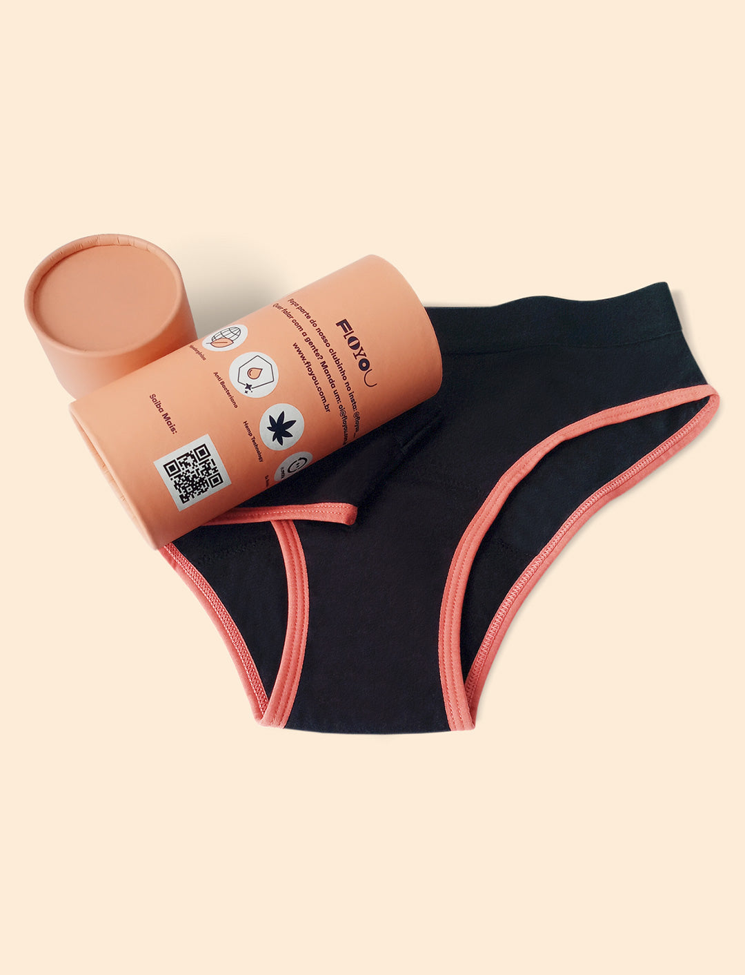 Calcinha Absorvente  FloYou com Cânhamo - Fluxo Leve